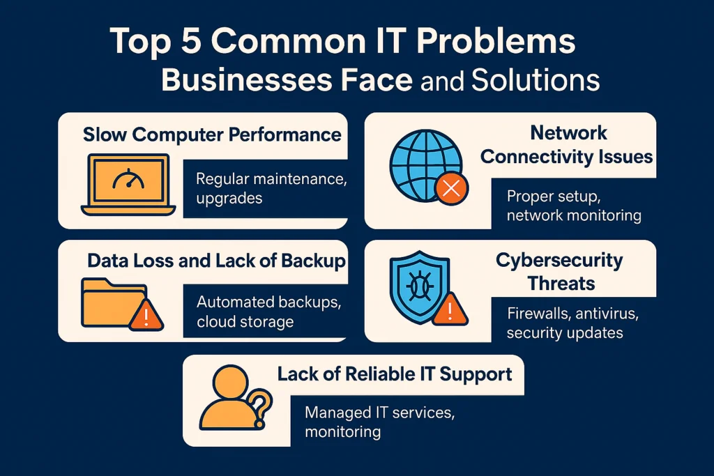 Top 5 IT Problems and Solutions for Businesses
